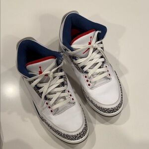 Jordan White and Blue Sneakers